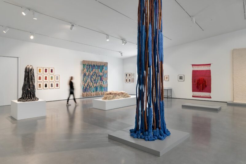 Installation of Sheila Hicks: Off Grid at The Hepworth Wakefield, 2022. Photo: Tom Bird / Courtesy: The Hepworth Wakefield