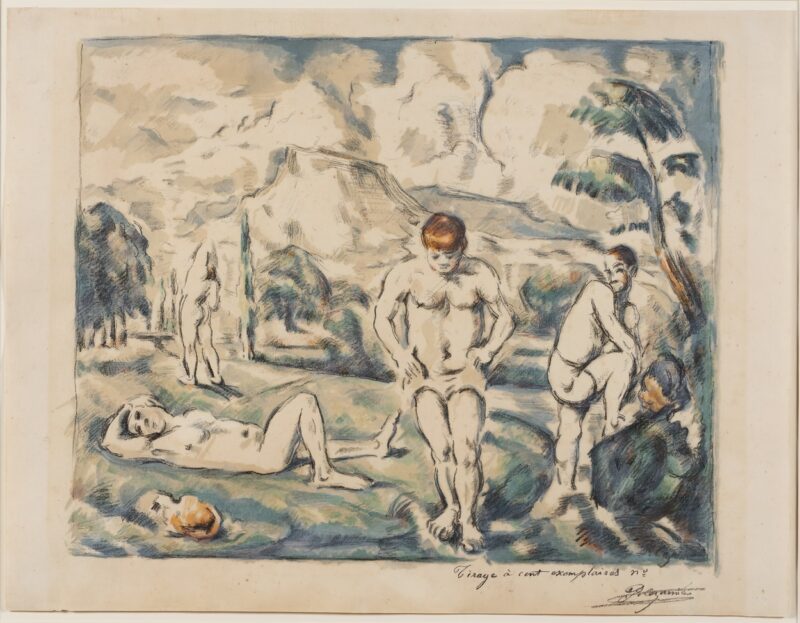 Paul Cézanne, Les Baigneurs (Grande Planche) , 896-97, Lithograph, University of Manchester
