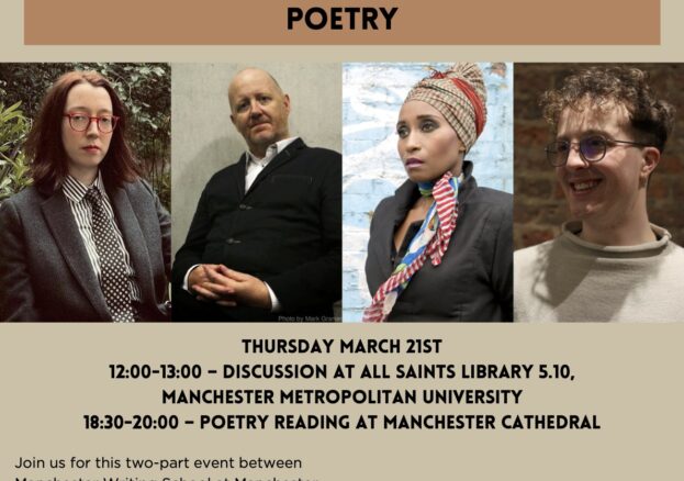 Join us for this two-part event between Manchester Writing School at Manchester Metropolitan University and Manchester Cathedral on Christianity and poetry.