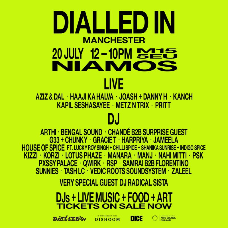 Dialled In MCR Line up poster