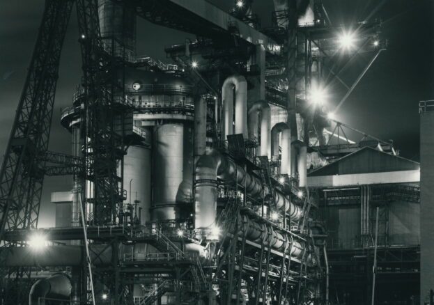 Redcar Blast furnace, 2.00am Midsummer night, 1986.