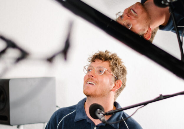 Musician Elijah Fox at the piano