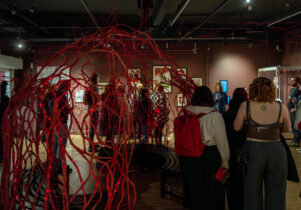 An image of Vessel, an immersive sculpture at Thackray Museum's Blood exhibition