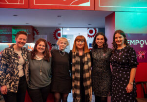 L-R: Ellie Slorach, Jenni Watson, Carmel Smickersgill, Sam McShane, Sinead Walsh, Hannah Seymour